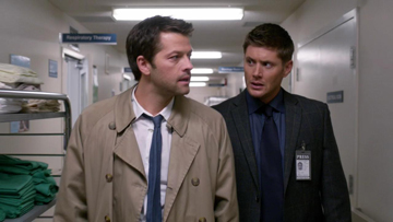 Dean & Cas work together to question the victim. Dean & Cas work together to question the victim.